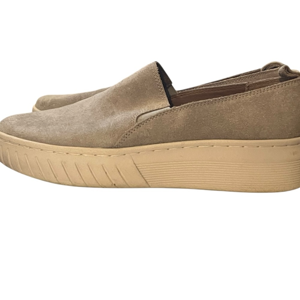 Sofft Tan Suede Slip-On Loafers